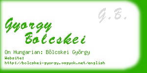 gyorgy bolcskei business card