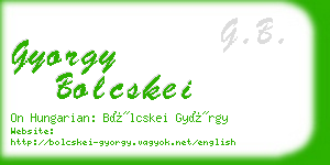 gyorgy bolcskei business card